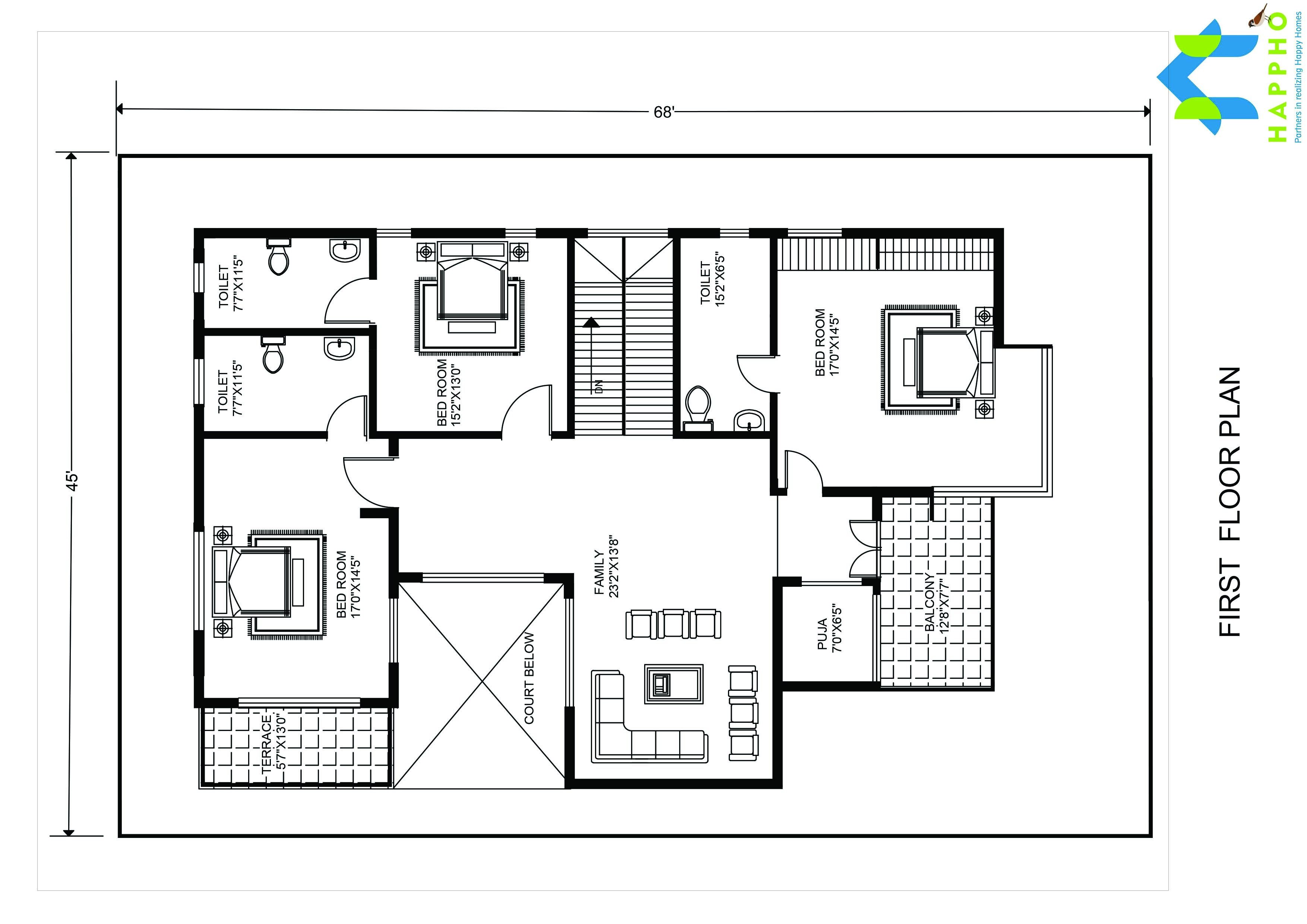 340 Square Feet House Plan