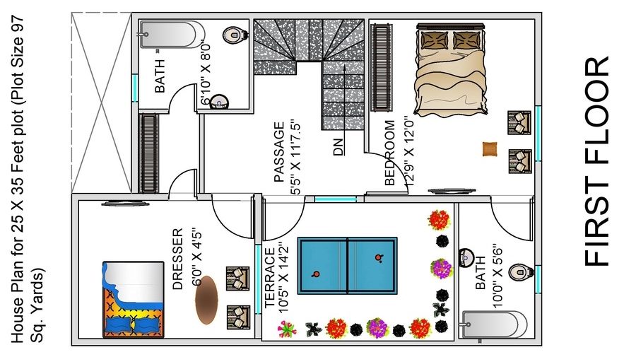 1-bhk-floor-plan-for-25-x-35-feet-plot-873-square-feet