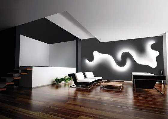 Accent lighting as wall illumination