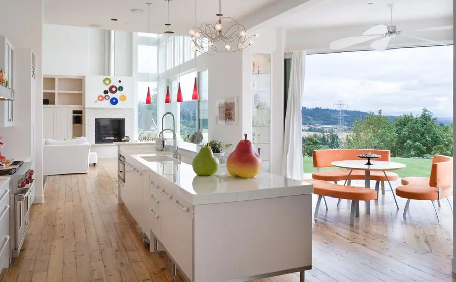 Windows and Open area in Kitchen