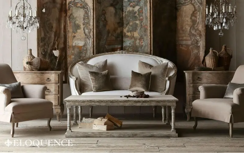 Painting and Sofa in Living room to give a vintange look