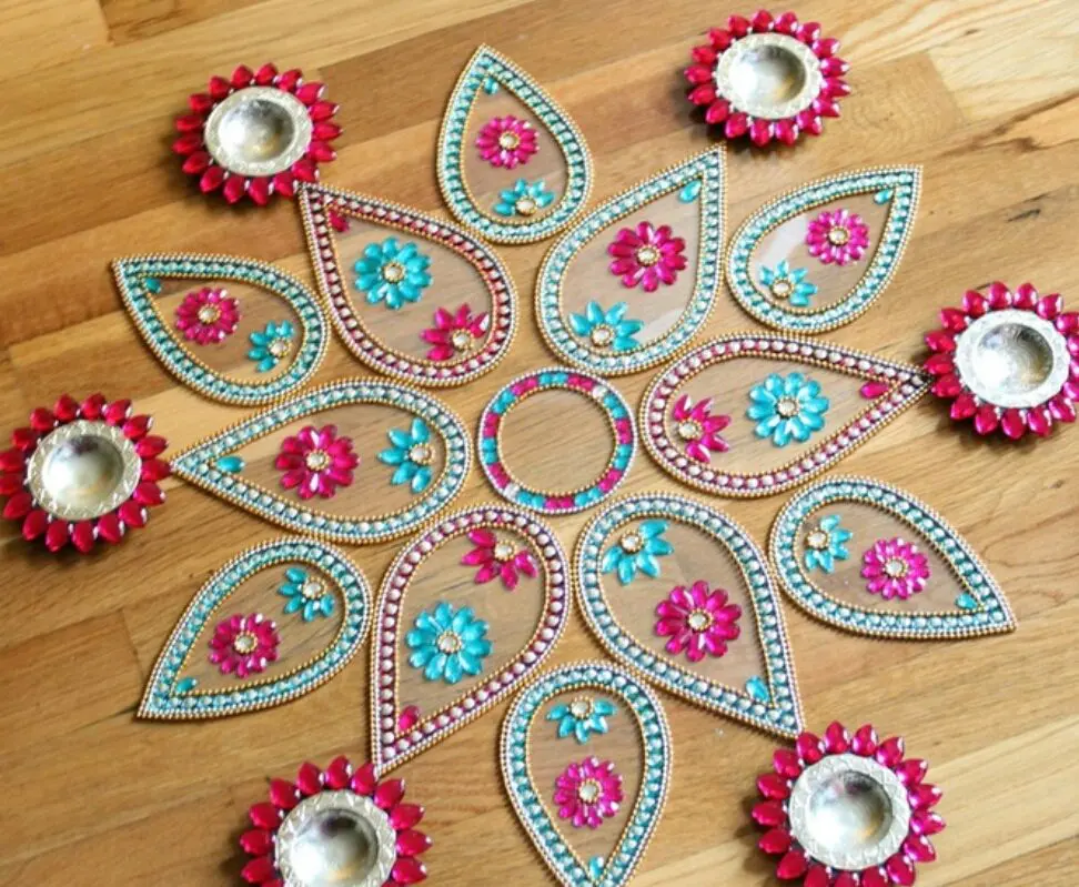 Indian Rangoolii Floor Design
