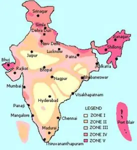 Seismic Zones in India