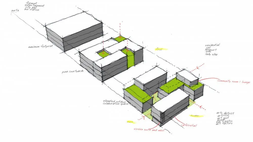 Creating green terraces by reducing the floor plate