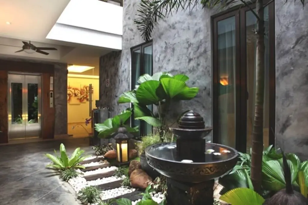 Indoor Landscaping infornt of a lift