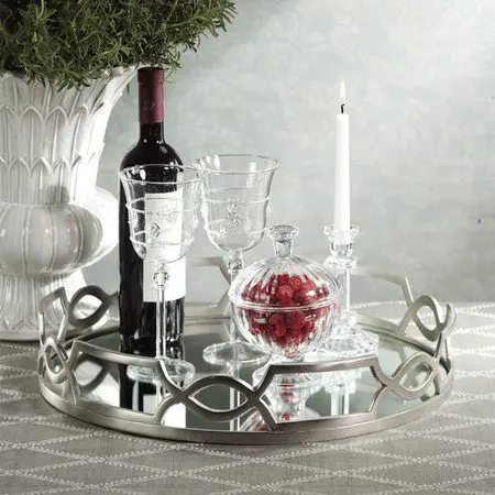 Serving tray in a room as focal point