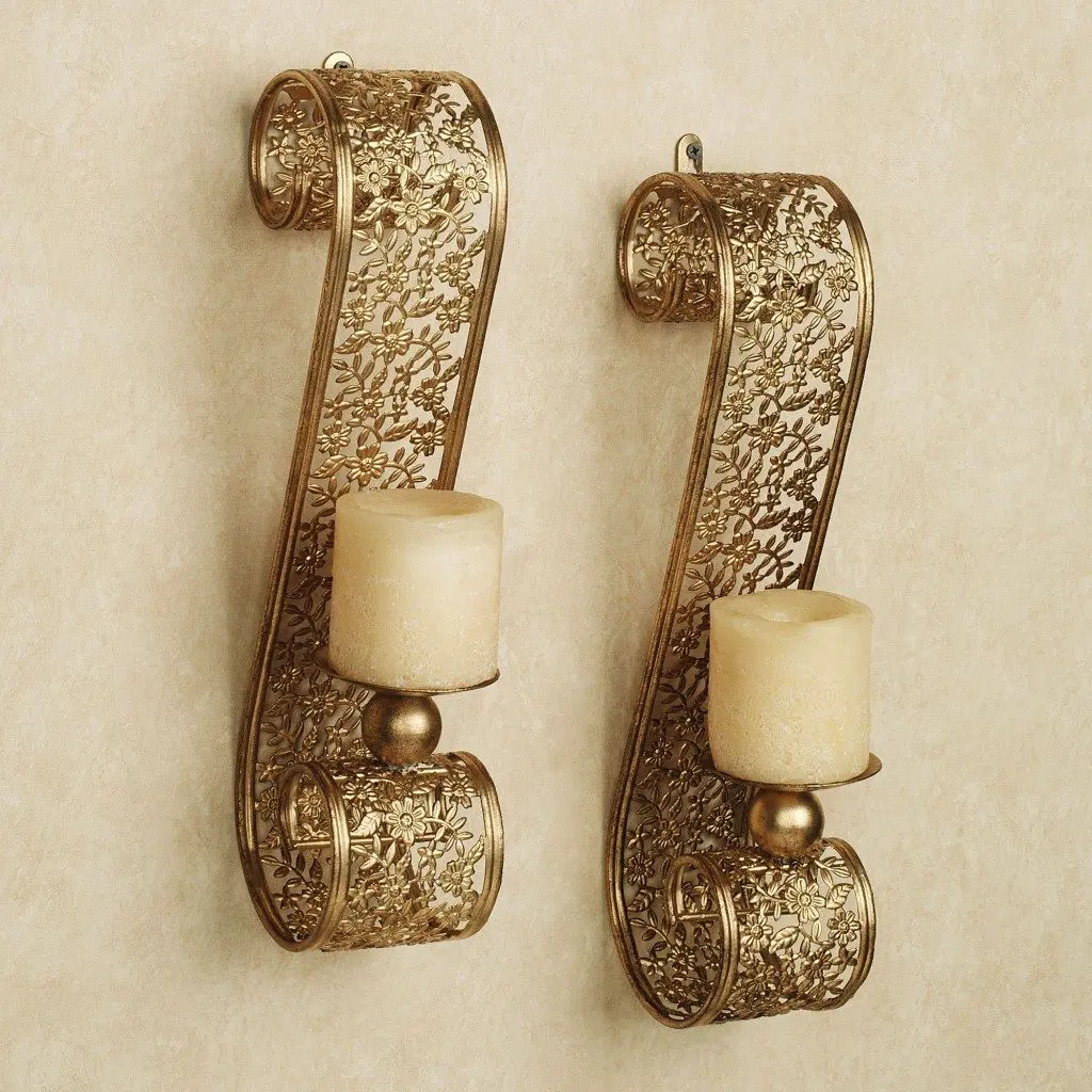 candles as focal point on walls