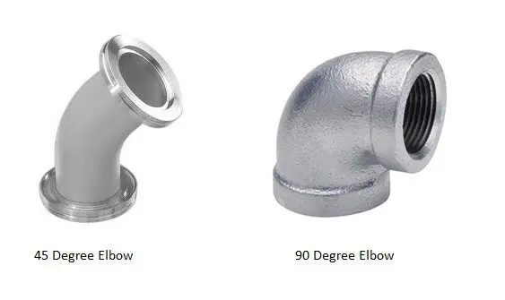 Elbows 90 degree and 45 degree