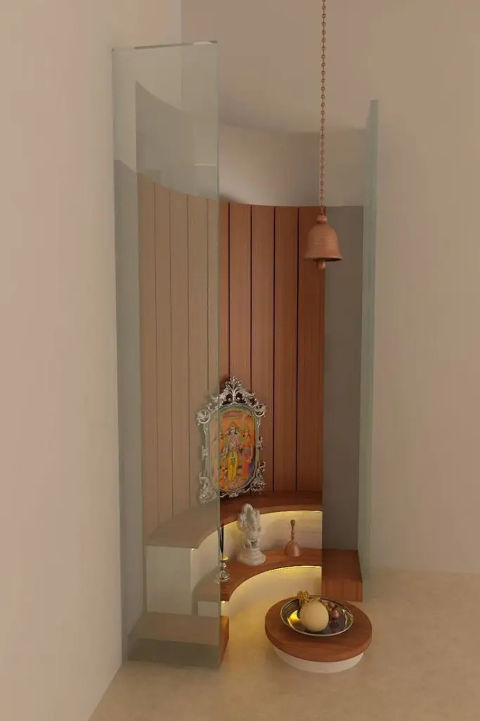Location Idea - Pooja room in Corner Space