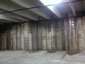 Water leakges in a concrete structure