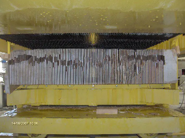 Marble Strips after Gang Saw Cutting