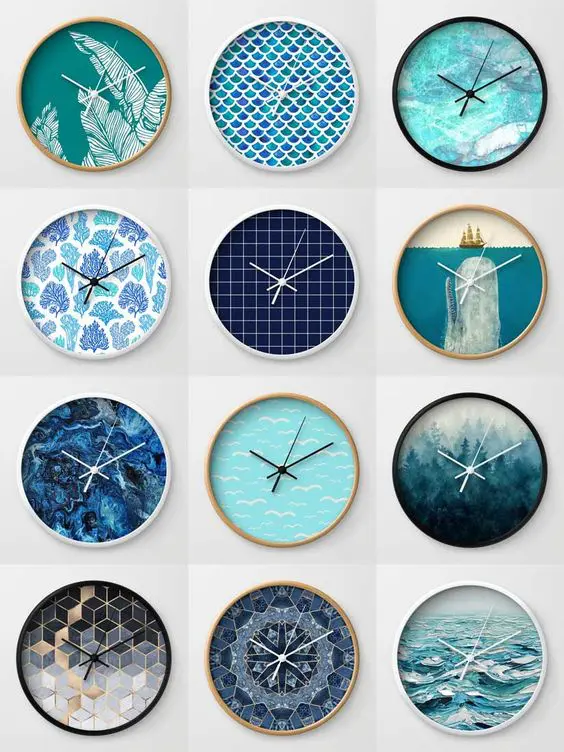 Water themed wall clock design ideas