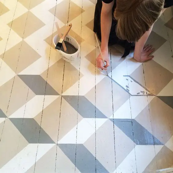 3D pattern floor painting