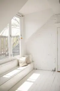Attic Interiors in White Colour
