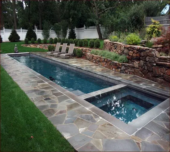 Backside pool for Be it a silent summer retreat, or pool parties, or just for landscaping