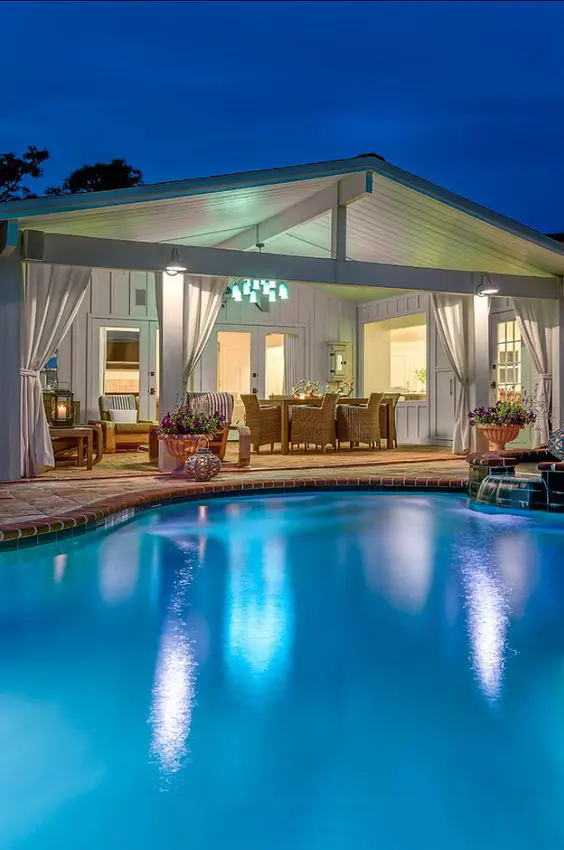pool pavilion - room next to pool for changing and relaxing