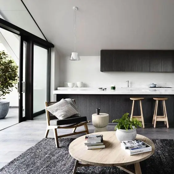 Usage of textured fabrics as a part of contemporary design