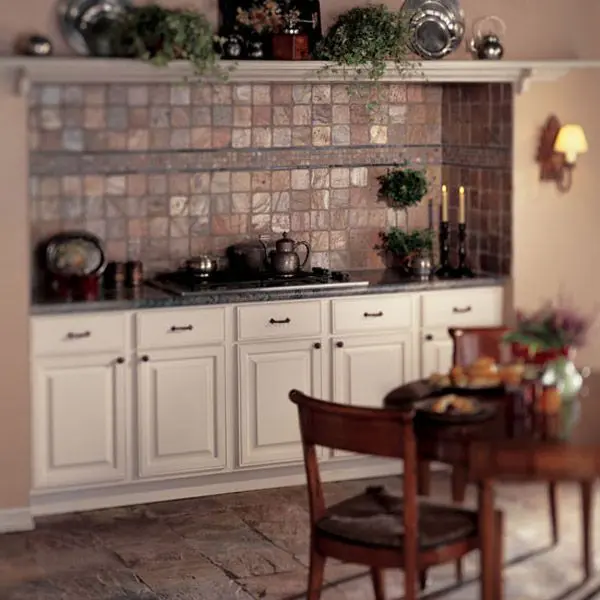 Kitchen Backsplash Idea Daltile Copper Slate