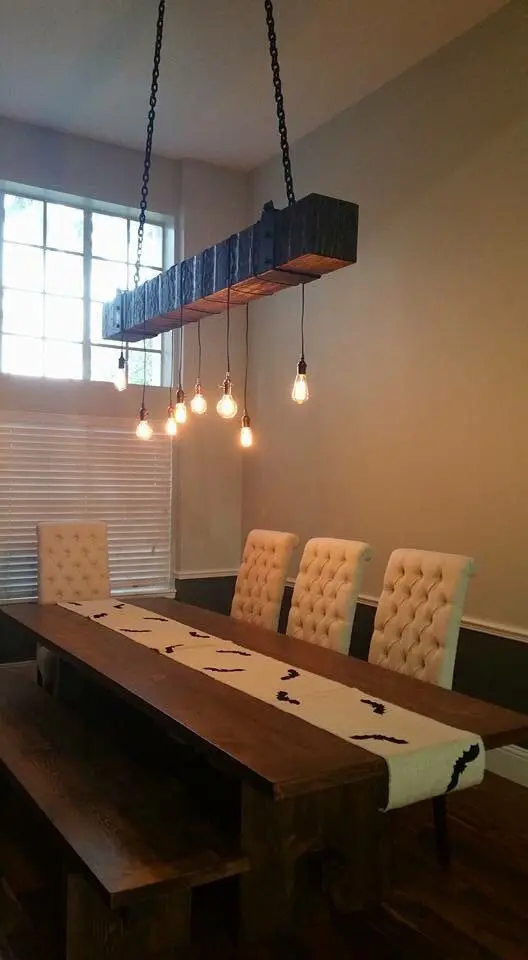 Period Lighting on Beams for a Vintage Look