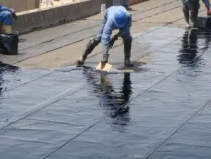 Bituminous coating waterproofing