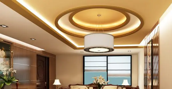 Hanging lighting fixture that puts load on the false ceiling