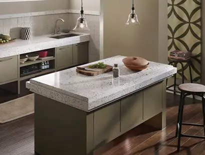Quartz Countertop in Island Kitchen