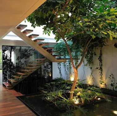 A room or area seprated in a house as garden space
