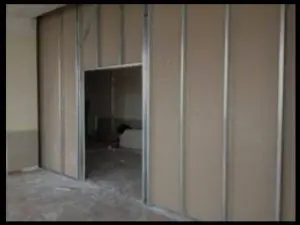 Gypsum wall underconstruction