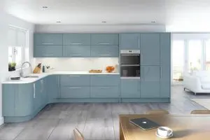 Pastel Color Scheme for Modular Kitchen Cabinets