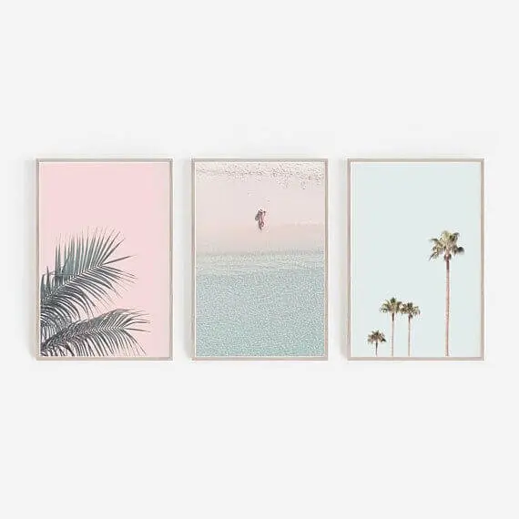 Pastel color wall arts