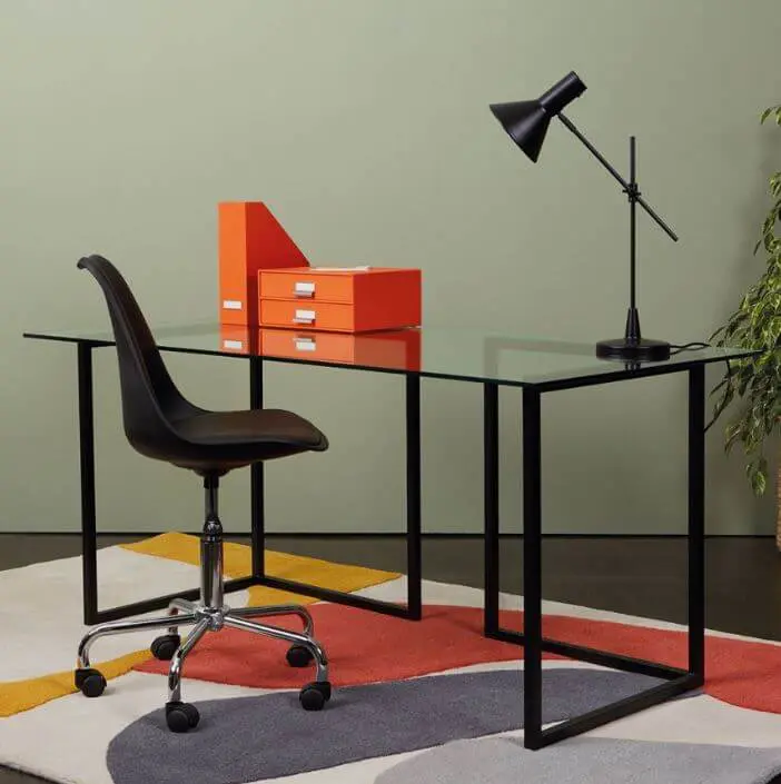 A minimalistic work desk with just the things you need