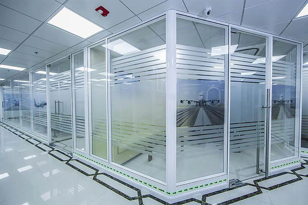 Aluminium Partition Cabins with glass