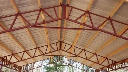 Aluminium Sheeting over the frame