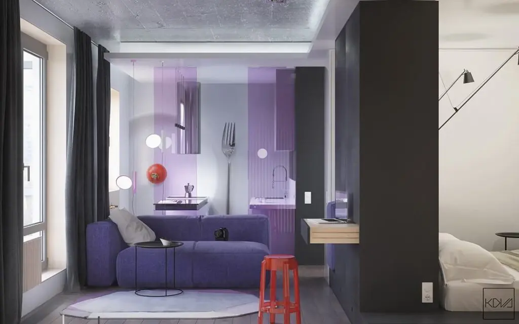 Bold Furniture in small house