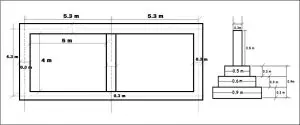 Drawing for Two Room Building