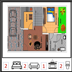 2 BHk House plan