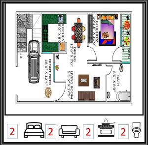 2 BHK House Plan