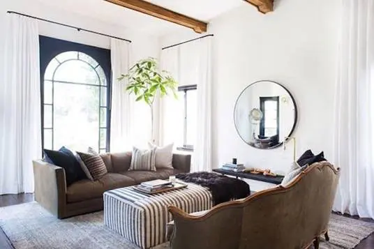 Traditional and Modern Sofa in the same living room