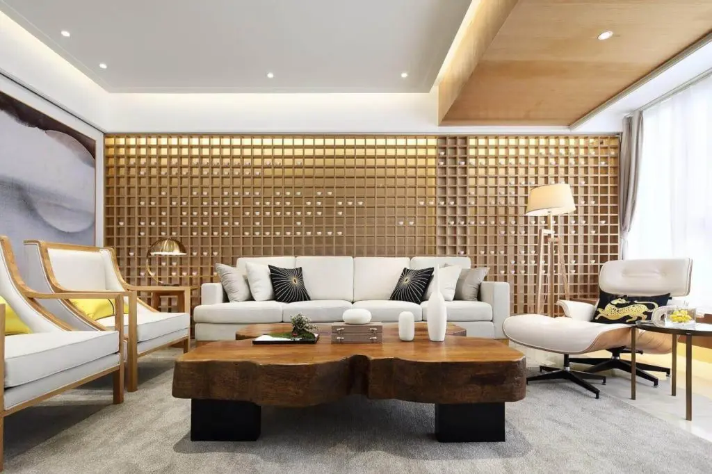 Sustainable wood wall panels that enhances living room interiors