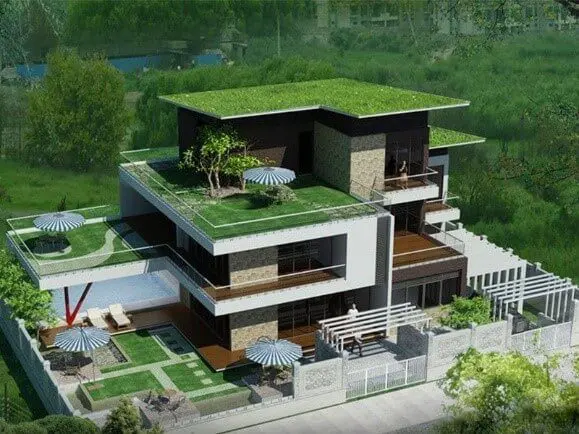 Green Roofs on the terrace of a house-2