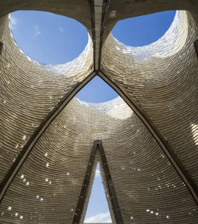 Look of Hy-Fi Mushroom tower from Inside