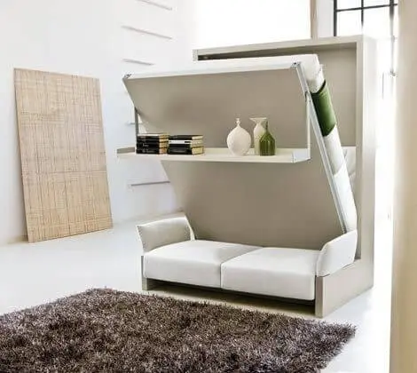 A murphy bed that turns into a sofa