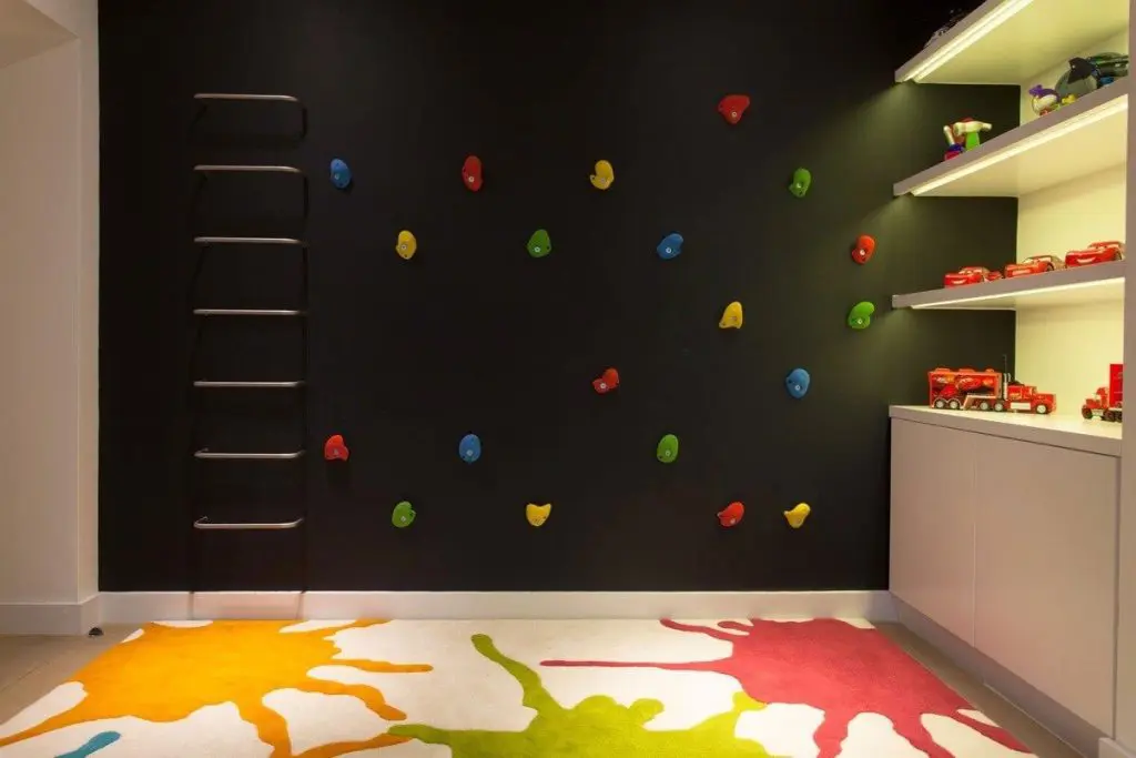 Print stickers pasted on walls and floors