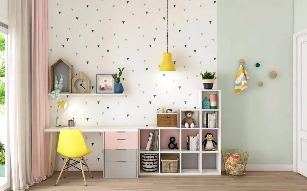 Study Table with open racks for toys storage