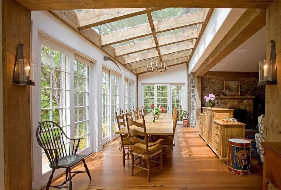 Skylight installed in the dining area