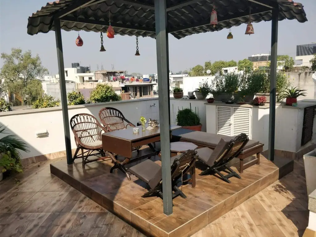 Gazebo on Terrace of a building