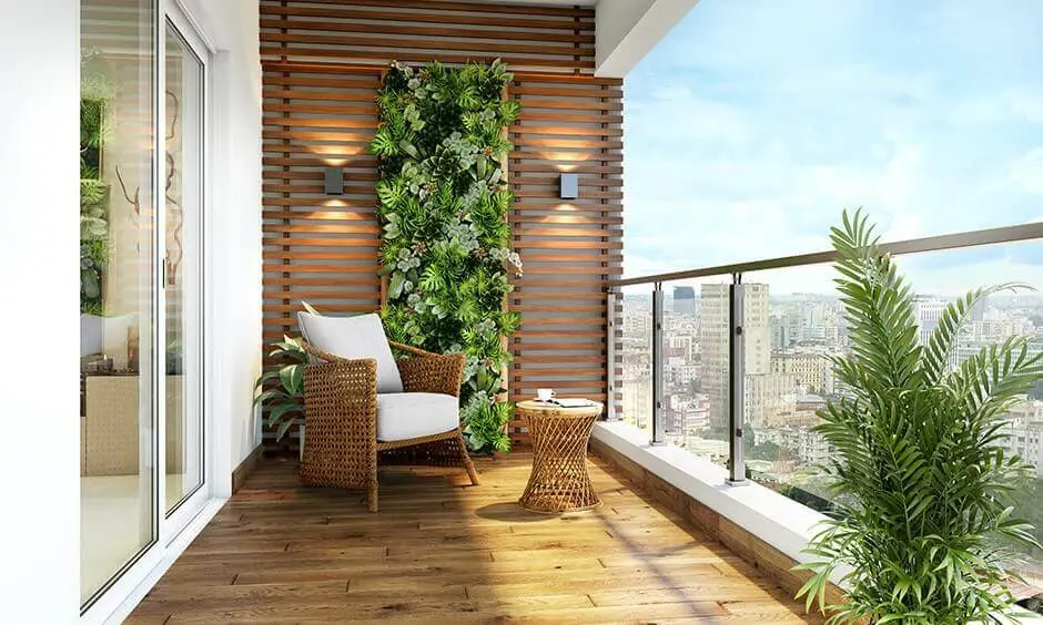 Hardwood Flooring in balcony area-1