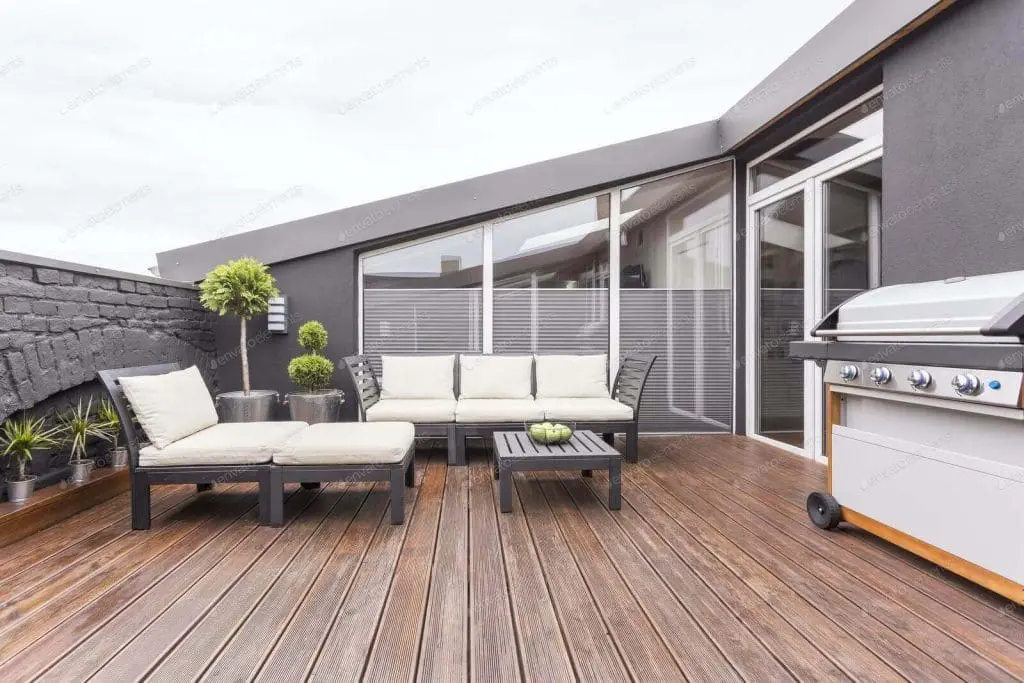 Hardwood Flooring in balcony area-2