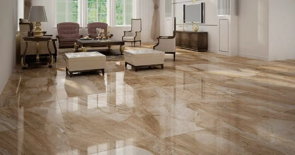 Marble Flooring in Indian Living Room