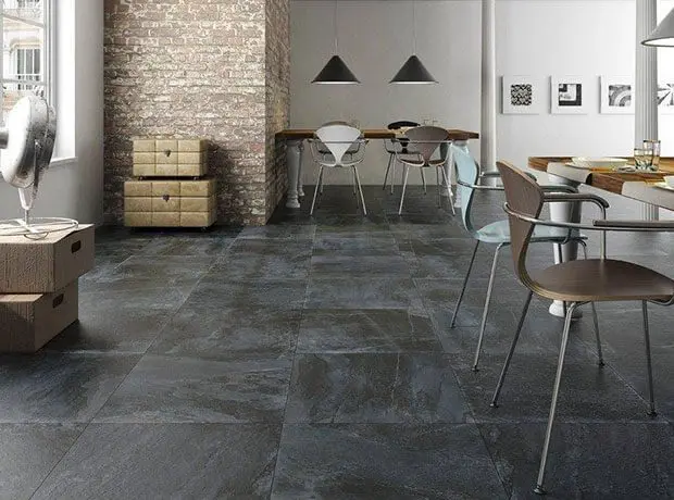 Slate Stone Flooring in Indian Living Room
